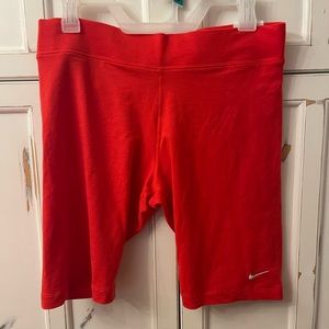 Red Nike Biker Shorts